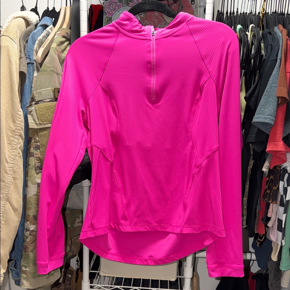 Women's Pink Long Sleeve Gym Top